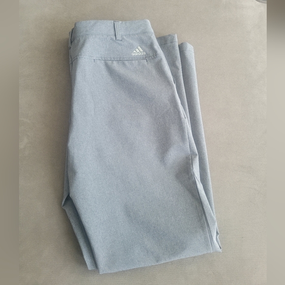 Adidas Men’s Chino Pants Lightweight Golf Polyester Elastane Gray Sz 34x32 - Picture 4 of 5